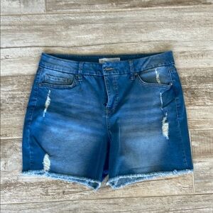 Royalty For Me Blue Jean Shorts with Distressed Frayed Hem New w/o tags
